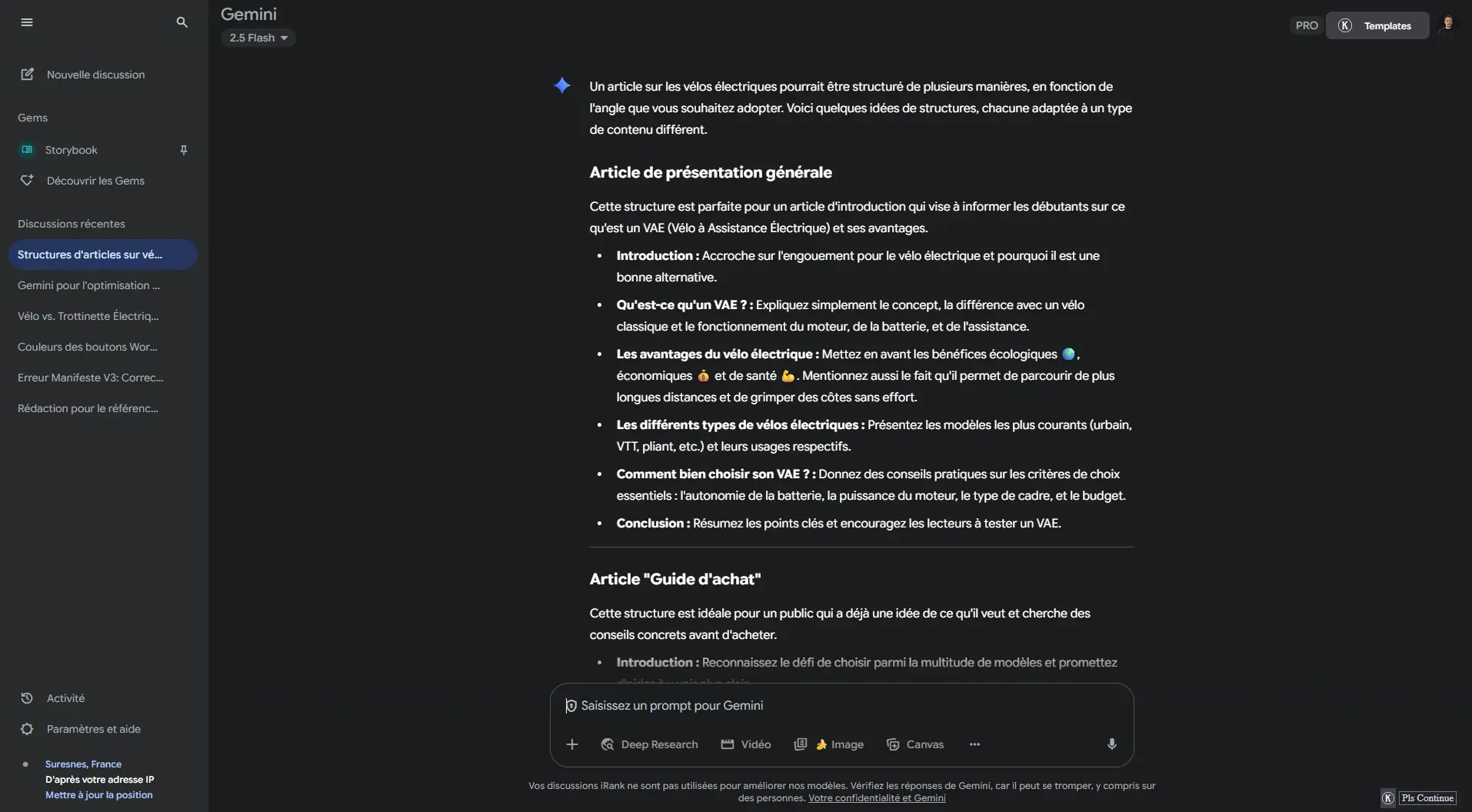Interface Gemini