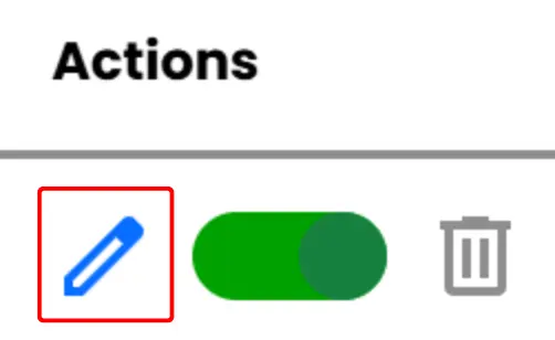 Bouton d'édition de projet