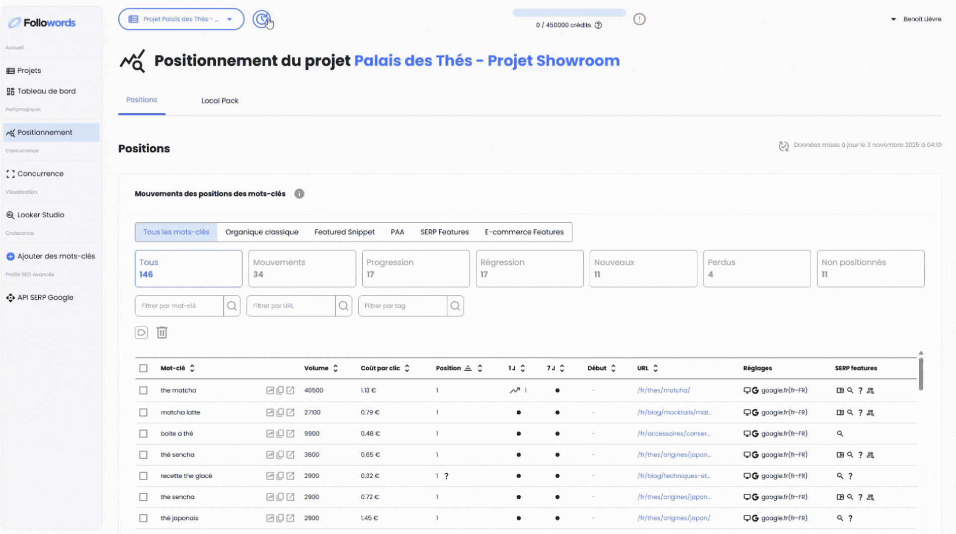 Mécanisme de rafraîchissement manuel d'un projet sur Followords