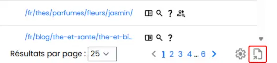 export des données au format CSV
