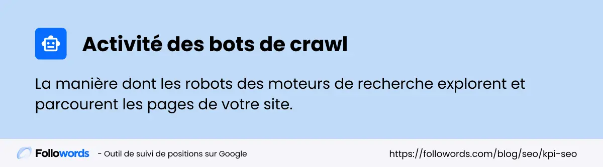 Bannière infographie activité des bots de crawl