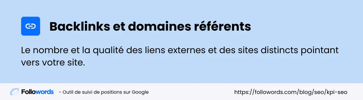 Bannière infographie backlinks et domaines référents