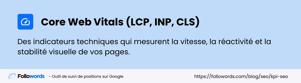 Bannière infographie Core Web Vitals