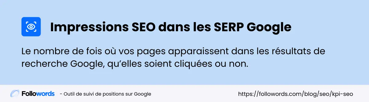 Bannière infographie impressions SEO