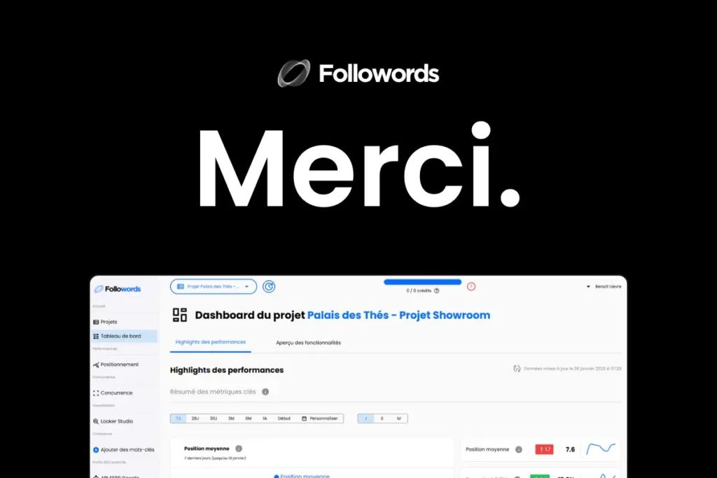 Remerciement Followords