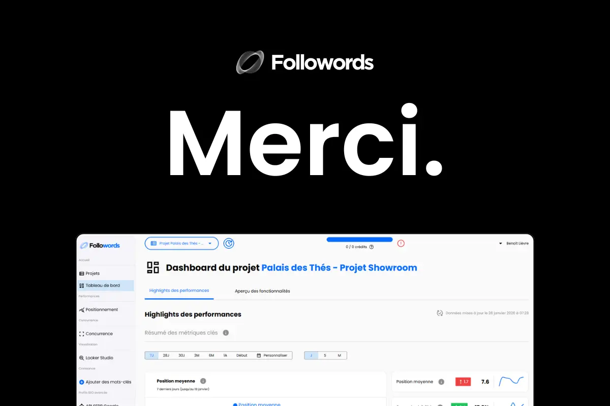 Remerciement Followords