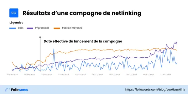 Résultats campagne de netlinking